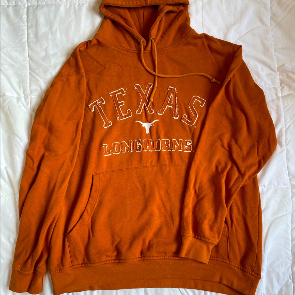 Texas longhorn sweatshirt!! Embroidered logo. (Burnt orange)